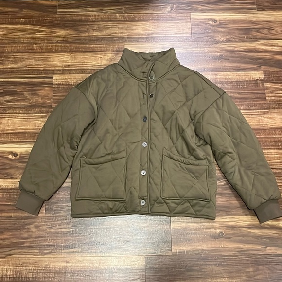 Army Green, Quilted Jacket, XL - Picture 1 of 7